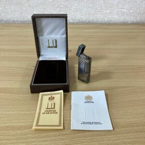 dunhill ダンヒル 波型 シルバー ローラー式 ガスライター ライター 喫煙グッズ 喫煙具 ケース付 2 シ 6823