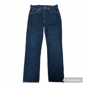 濃紺 90s USA製 Levi's 501 ジーンズ イレギュラー 32