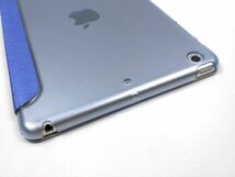 iPad mini1/2/3用 カバー PUレザー+ハードケース 三折 スタンド 薄型 ブルー_画像6