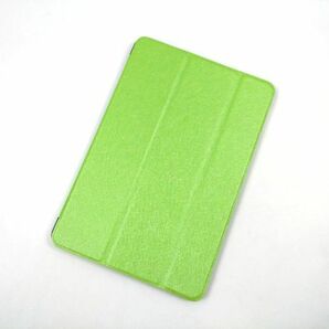 iPad mini4用 カバー PUレザー+ハードケース 三折 薄型 スタンド グリーン#2の画像1