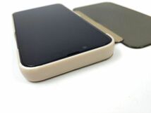 iPhone 13 mini用 鏡面 手帳型ミラーフリップケース カバー 半透明 ゴールド_画像6