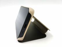 iPhone 13 mini用 鏡面 手帳型ミラーフリップケース カバー 半透明 ゴールド_画像4