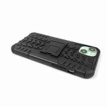iPhone 15 Plus用 スタンド カバー 耐衝撃ケース スマホケース 携帯ケース 滑り止め ブラック_画像5