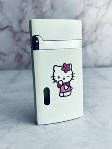 新品zippo型ライターターボライターガスライターキティーちゃんデザインホワイト