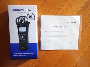 ■株主優待　ズーム　ZOOM H1n Handy Recorder 創業４０周年記念品（未開封・新品）