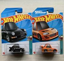 ホットウィール ベーシック　2種　★　トゥーンド　'94 トヨタ スープラ　&　ポルシェ 911 ターボ 3.6 ( 964 ) 　★　ミニカー　Hot Wheels_画像1