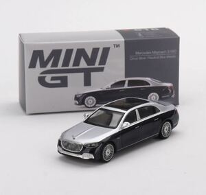 1/64　MINI-GT　メルセデス マイバッハ S680 シーラスシルバー / ノーティカルブルーメタリック　MGT00516-R　★ MINI GT ミニカー　新品