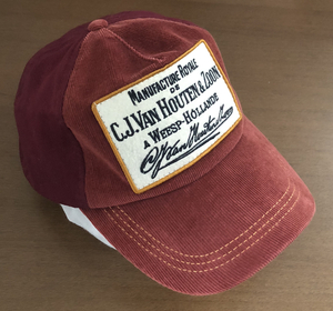 CJ Van Houten & Zoon キャップ ワッペン CAP ブラウン COCOA カラー 企業モノ 好きに も 帽子 バンホーテン 共用 シェア