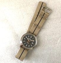 TIMEX コラボ STANDARD CALIFORNIA 別注 EXPEDITION ウォッチ 稼動品 ステンレス スティール INDIGLO 黒 スタカリ 時計 タイメックス _画像2