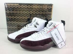 WMNS A MA MANIÉRE × AIR JORDAN 12 "WHITE AND BURGUNDY CRUSH" DV6989-100 （ホワイト/バーガンディクラッシュ/ブラック）