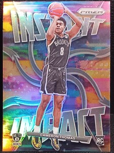 2021-22 Panini Prizm Basketball Cameron Thomas RC NBA ルーキー Instant Impact Silver Nets