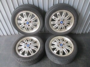 3854 アルミホイール 社外 ENKEI SPORSH 165/55/R14 タイヤ(オマケ) 4穴 PCD100 14×4.5J 【個人宅配送不可