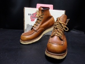 レッド　ウイング　茶　革　US　9　D 　875　ワークブーツ　　RED WING　U.S.A.