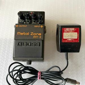 BOSS ボス メタルゾーン metal zone エフェクター MT-2 ACアダプタ付き【動作未確認ジャンク品】