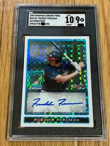 2009 Bowman Chro Xfractor Freddie Freeman Auto /250 MINT9 Auto10 