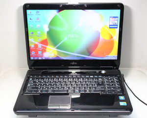 富士通 LIFEBOOK AH550/5A FMVA555AB シャイニーブラック/Core i5-450M/4GBメモリ/HDD320GB/DVD/HDMI/無線LAN/Windows7 Home Premium #0621