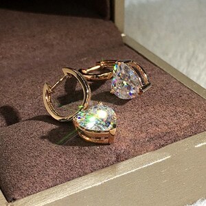 新品未使用 ピアス ローズゴールド フープ ハート cz シンプル レディース 韓国 キュービックジルコニア 高級 良質 女性 #D54-2