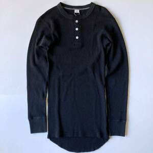 新品 ENTRY SG エントリーエスジー FLANGER ANTIQUE BLACK サーマルンリーネックTシャツ フランジャー XL ブラック日本製 フラットシーマ