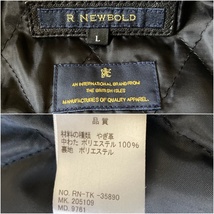 R.NEWBOLD/アールニューボールド ポールスミス ゴートレザーダブルライダースジャケット L 黒 中綿入り LEATHER RIDERS JACKET 山羊革 本革_画像10