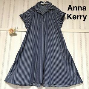 Anna Kerry アンナケリー ワンピース シャツワンピース ストライプ 体型カバー