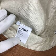 【LOEWE ロエベ】112.10.010 フィッシャーマンハット バケットハット S ブラウン ナパカーフ ジップ 2302oki_画像5