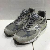 【NEW BALANCE ニューバランス】M991GL ローカットスニーカー イングランド製 US9D グレー スウェード 2402oki_画像1