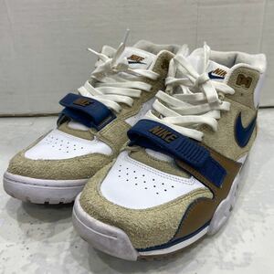 【NIKE ナイキ 】DM0522-200 Air Trainer 1 ハイカット スニーカー 27.5cm ベージュ カーブレザー カーフスウェード 2402oki