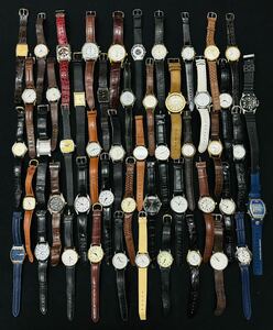 メンズ 腕時計 50点 個 セット 大量 SEIKO LUCENT ORIENT WENGER JUNCTION 等 まとめて まとめ売り ジャンク品 おまとめ クォーツ H29