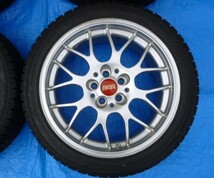 BBS RG-R スタッドレス 215/45R17 4本 17×7.5J 100×5 +48レッドセンターキャップ 富山 引取可 プリウス カローラツーリング 86 BRZ _画像4