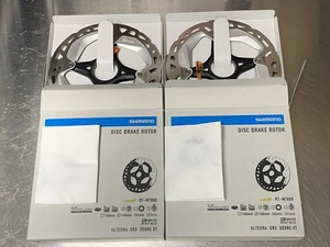 激安★新品未使用★シマノ ULTEGRA/GRX ディスクブレーキローター160mm x 2枚セットRT-MT800 センターロック(内セレーションタイプ)