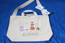 DR.STONE　ドクターストーン　2WAYトート　生成り　ゲン　千空　 龍水　 羽京　シール付き　新品 未使用 _画像1