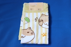 ne kelp . san face towel yellow color series 34×80. cat towel new goods unused 