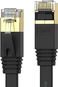 Senetem LANケーブル 15m CAT7ウルトラフラットLANケーブル カテゴリ7 高速 lanケーブル 10Gbps/600MHz CAT7準拠 イーサネットケーブル 15m