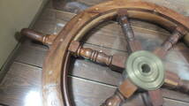 古い木製　アンティーク船　舵舵輪　店舗什器　カフェ　什器　古家具　インテリア　船舶_画像7