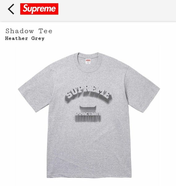 Supreme Shadow Tee サイズLカラーは、グレー！