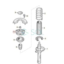 VW アルテオン(3H7 3H8) ゴルフ7(BA5 BV5 BQ1 BE1 BE2) ポロ6(AW1 BZ1 AE1) フロント ショック アッパーマウント 左右セット 5Q0412331C_画像3