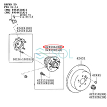 トヨタ アルファード(ANH15W MNH15) エスティマ(ACR40W MCR40W) リア ハブベアリング 左右セット 42410-28021 出荷締切18時_画像3