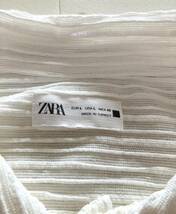 【新品】ZARA（ザラ）、メンズ半袖、トップス、L、シャツ、ホワイト _画像2