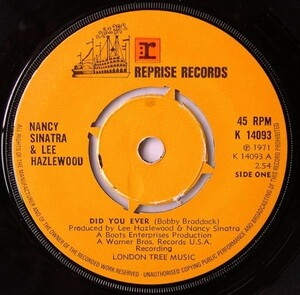 英7inch×2◆DID YOU EVER? / HOW DOES THAT GRAB YOU, DARLIN'?◆NANCY SINATRA　2枚セット