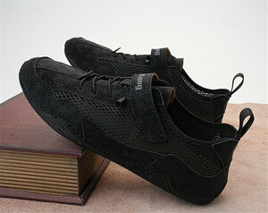  спортивные туфли весна лето новый товар * мужской уличная обувь туфли без застежки джентльмен обувь обувь для вождения [80331] черный 27.5cm