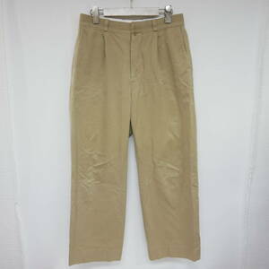 【1円】良好 国内正規 YAECA ヤエカ 61606 CHINO CLOTH PANTS TUCK STRAIGHT チノクロスパンツ タックパンツ 定価23100円 KHAKI カーキ 29