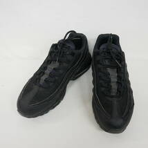 【1円】良好 国内正規 NIKE 2020 AIR MAX 95 ESSENTIAL エアマックス CI3705-001 BLACK DARK GREY トリプルブラック 黒 US9.5 27.5_画像1