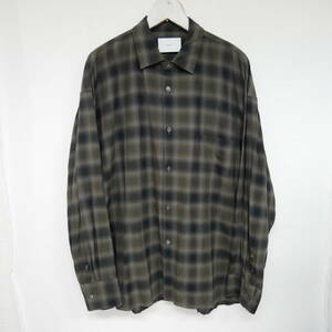 【1円】良好 国内正規 stein シュタイン 23AW ST.718 OVERSIZED DOWN PAT SHIRT オーバーサイズ オンブレチェックシャツ 定価39600円 M