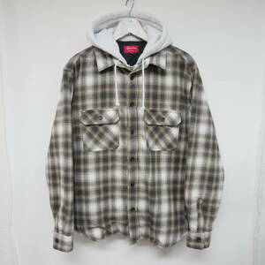 【1円】良好 国内正規 Supreme 21AW 21FW Hooded Flannel Zip Up Shirt フランネルフードシャツ ジップシャツパーカー Brown ブラウン 茶 S