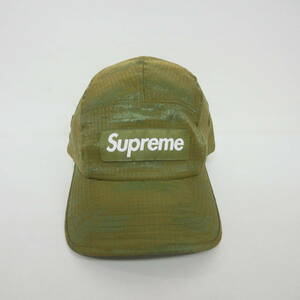 【1円】試着 国内正規 Supreme 22SS Broken Camo Camp Cap ブロークンカモ キャンプキャップ Olive オリーブ Free