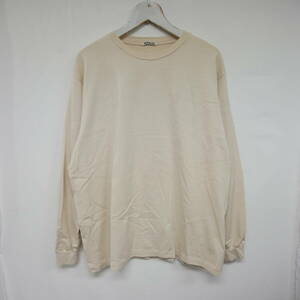 【1円】良好 国内正規 AURALEE オーラリー 23AW LUSTER PLAITING L/S TEE ラスタープレーティング 長袖Tシャツ カットソー PEACH BEIGE 3