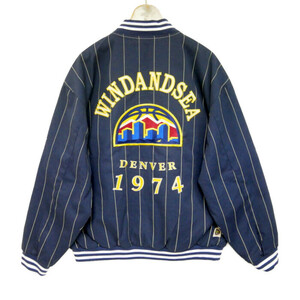 【1円】未使用 国内正規 WINDANDSEA×NBA WIND AND SEA 23AW PLAYOFFS REVERSIBLE JACKET リバーシブルジャケット デニムスタジャン L