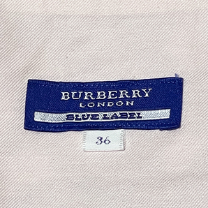 ◆美品 バーバリーブルーレーベル 日本製【BURBERRY BLUE LABEL】春色 ピンクノバチェック柄 ベルト付き フレアスカート 36◆の画像8