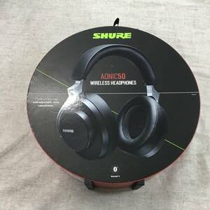 現状品 SHURE シュア AONIC 50 ワイヤレス・ノイズキャンセリング・ヘッドホン SBH2350-BK-J ブラック 黒 プロ仕様 密閉型 外音取り込み