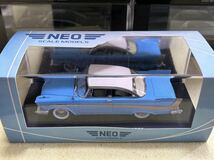 ネオ NEO Scale Models 1/43 Plymouth Fury Hardtop 1958 Blue/White [NEO 46085] (サイドモールに浮きがあります。)_画像10